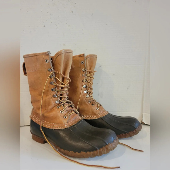 MEN\'S - L.L. BEAN LEATHER HUNTING BOOTS -‎ WATERPROOF (sz 8) main image 9